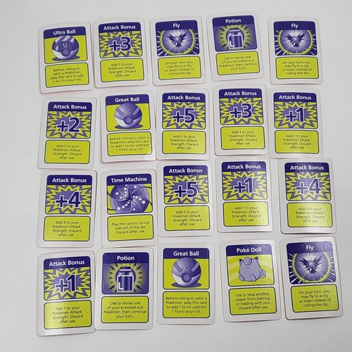 Pokemon Master Trainer - 53 Item Cards - Replacement Board Game Parts Pieces Red - Picture 4 of 8