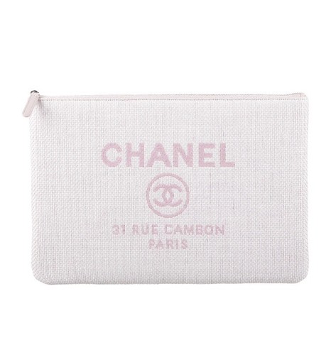 Chanel Interlocking CC Deauville Raffia O Case Zip Pouch Box Authenticated COA - Picture 13 of 14