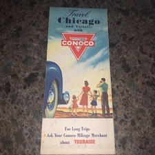 Carte vintage Conoco Oil Chicago