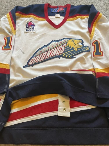 Game Worn Zac Boyer Colorado Gold Kings WCHL Authentic Hockey Jersey Used 56