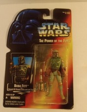 1995 Star Wars Boba Fett POTF Orange Red Carded 3.75 Figure Kenner NEW Unopened