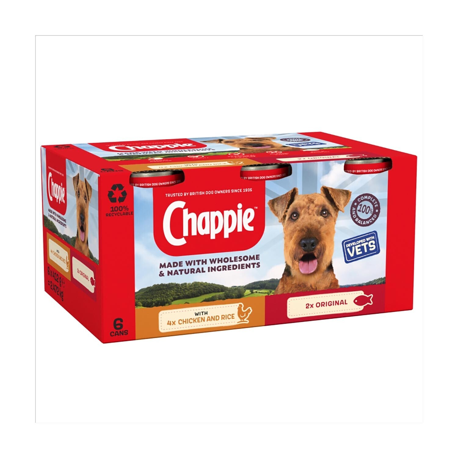 Chappie Complete Wet Dog Food Mixed Flavour Pack 2 Flavours