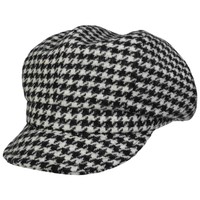 Alfonso Deste Houndstooth BallonmüTze SchirmmüTze Damencap Baker-Boy-MüTze