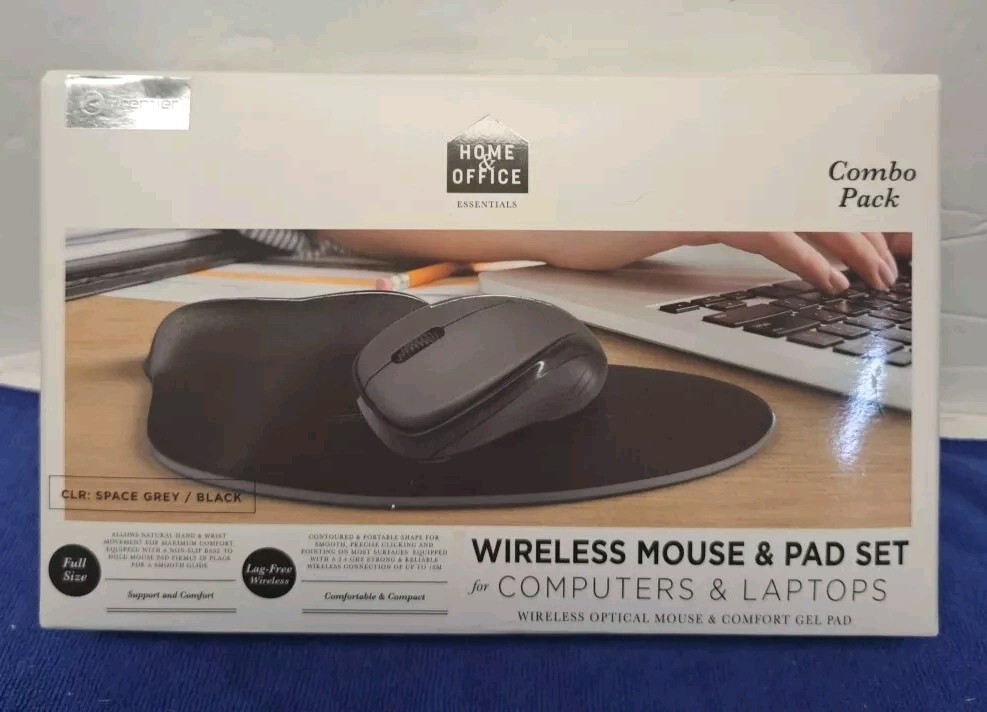S L1200 Premier Home &Amp; Office Essentials – Wireless Mouse &Amp; Pad Set – Open Box
