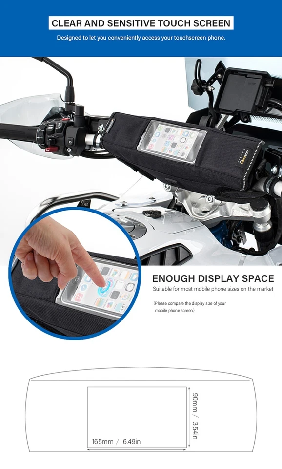 2024 Manillar Bolsa de Herramientas Estuche Bolsa Impermeable para Husqvarna 701 Supermoto Enduro Foto 4 de 4