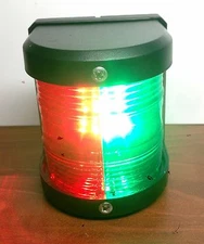 MARINE BOAT RED & GREEN BOW LED NAVIGATION LIGHT SPLASHPROOF 2 NAUTICAL MILES