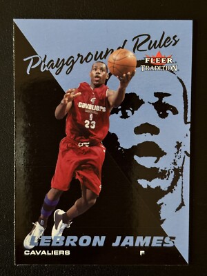 2003-04 Fleer Tradition LeBron James Playground Rules Rookie Card
