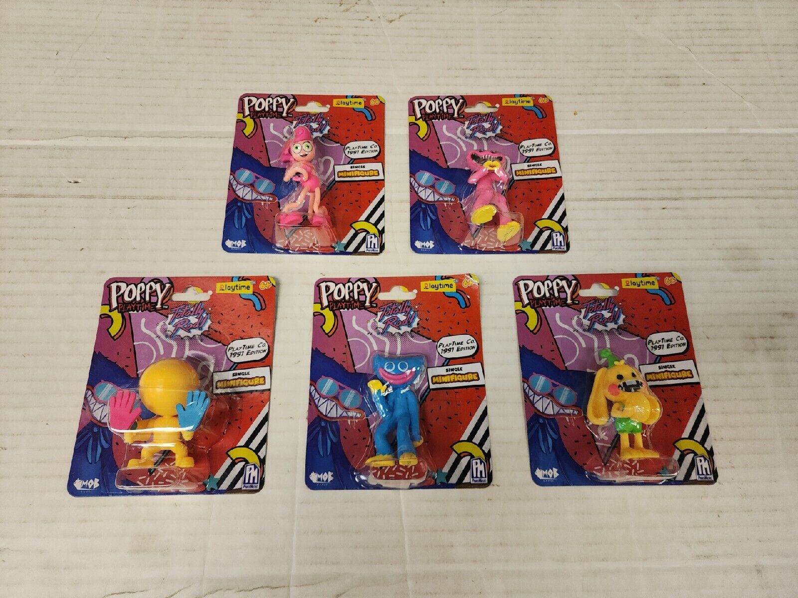 Poppy Playtime Collectible Mini Figures Complete Set of 5 1991 Edition