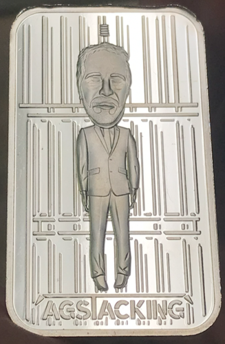1oz .999 Fine Silver Art Bar - "Epstein Didn't Kill Himself" - AG Stacking - Picture 6 of 6