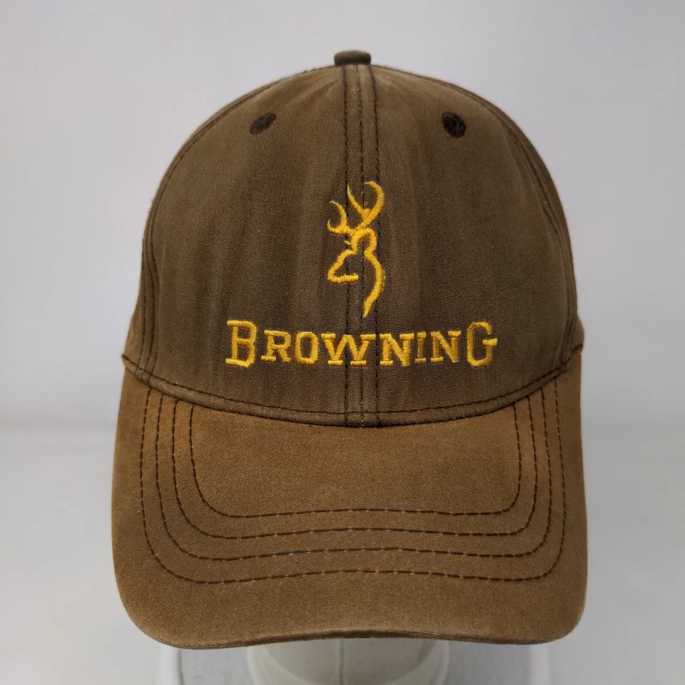 Sombrero Browning Strapback Marrón OSFA Ajustable Bordado Ventilado Agujeros Algodón Foto 2 de 4