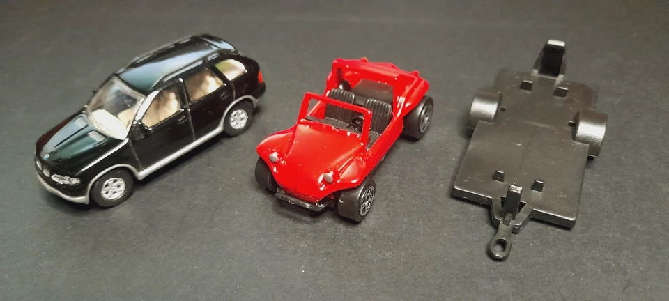 BMW X5 CON CARRELLO E BUGGY - Joy City 1/72 - pressofuso e plastica - lotto 2 - Immagine 4 di 4