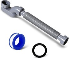 Bathtub Shower Drain Pipe, 1-1/2" Low Profile P Trap Bathtub Fittings, Flexible