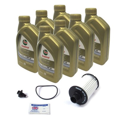 Oil Change Kit With Filter LR011279, OE Castrol EDGE 0W-20 Oil & Reminder Cling