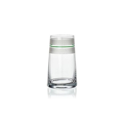 Crystalex Kristallvase Stripes Blumenvase Tischvase 180 mm grün