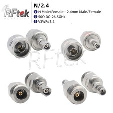 Precision N To 2.4mm Male Female 26GHz MicroWave Connector MMwave Test Adapter