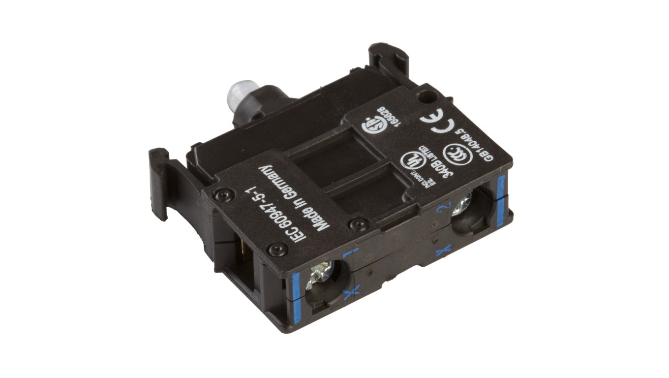 LED Socket Blue 12-30V AC/DC M22-LED-B 218057 RMQ Titanium