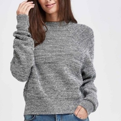 NWT Free People Too Good Chunky Knit Oversized Slouchy Sweater Women Gray L