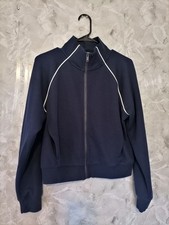 Spanx Women's medium Timeless Navy AirEssentials Pique Full Zip Track Jacket