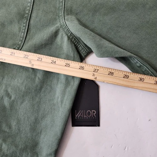 VALOR Collective Jacket Mens XL Green Chore Cropped Corduroy Collar Canvas Barn image 4