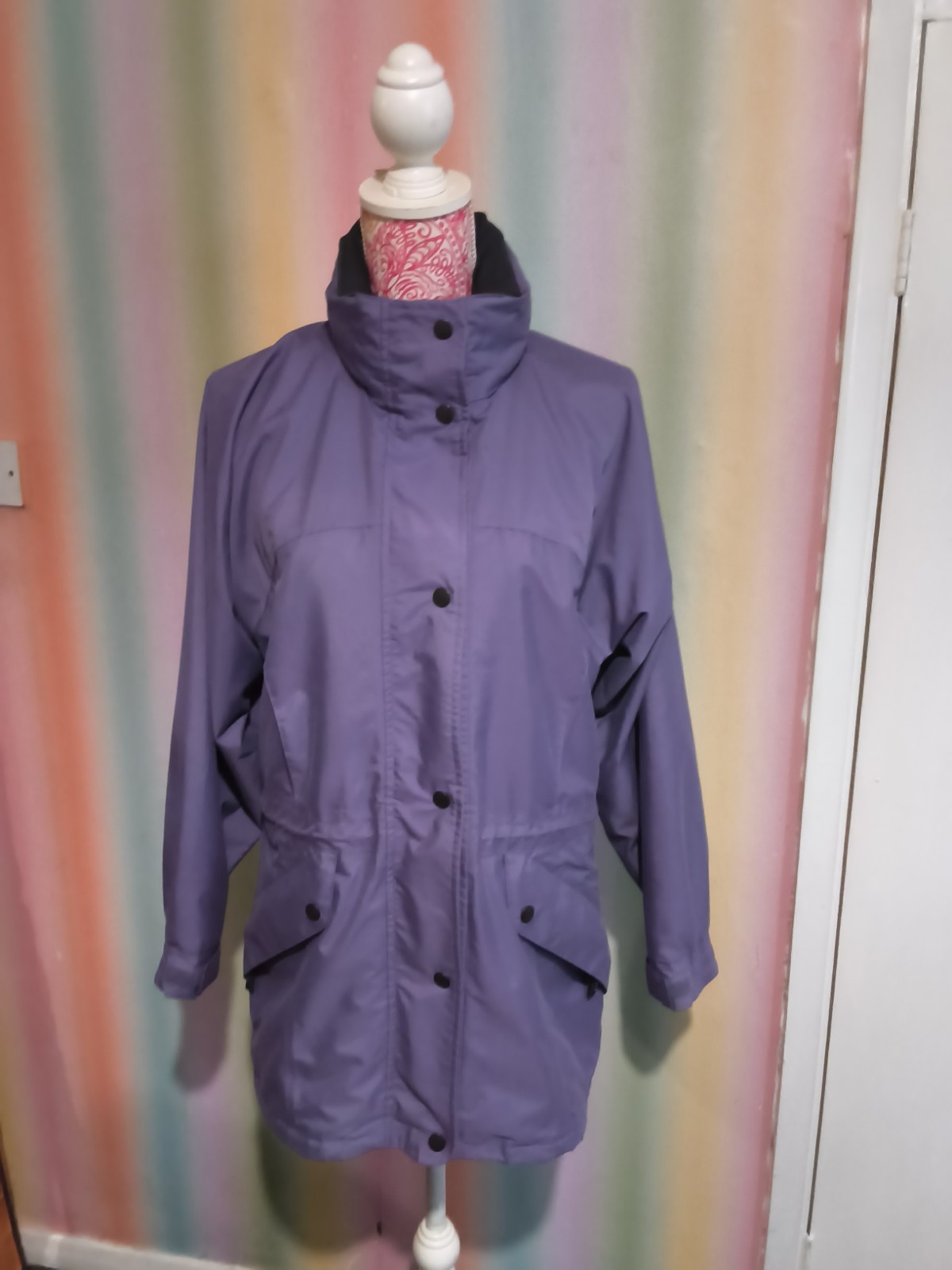 Jack Murphy hooded Jacket Ladies Quilted Coat UK 10 purple
