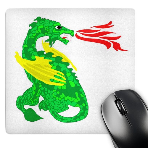 3dRose, Green Fire Breathing Dragon, Mouse Pad