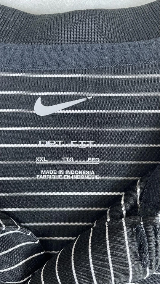 Camisa Iowa State Cyclones Para Hombres 2XL Rayas Negras NCAA Fútbol Nike Dri Fit Foto 4 de 4