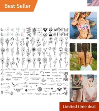 240+ Waterproof Multicolor Temporary Tattoos for Kids & Adults - Non-toxic Fun