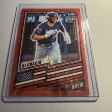 2026 Panini Stars and Stripes Prizm AJ Gracia #147 Disco Red 130/199