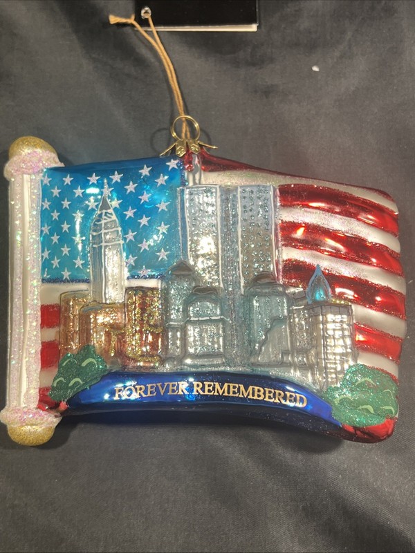 Polonaise Collection Kurt Adler Forever Remembered 911 Twin Towers Ornament