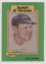 1987 Hygrade Baseball's All-Time Greats Joe Cronin HOF 5ta