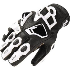 Icon Hypersport Leather Motorcycle Gloves | Black/White