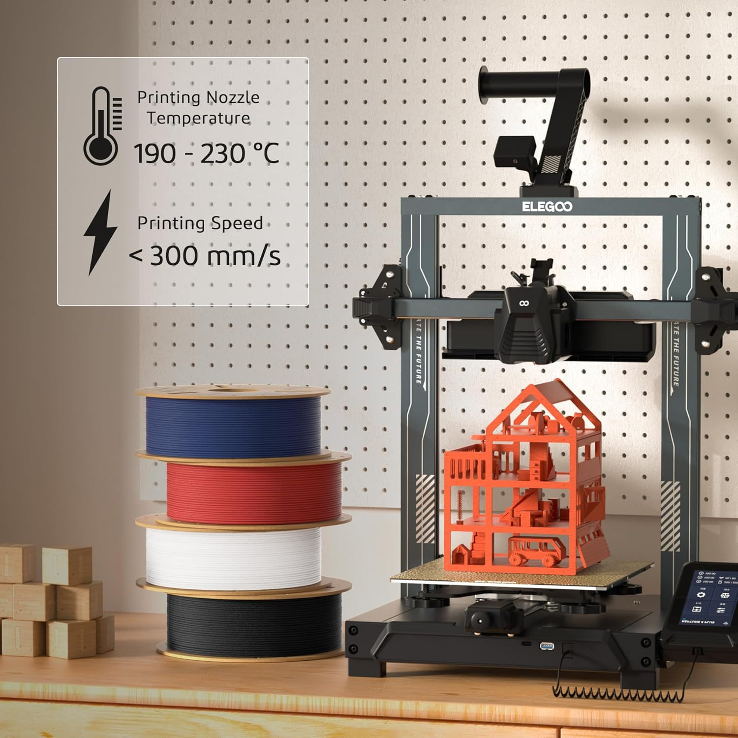 Matte PLA Filament Matte White 4KG, 1.75Mm 3D Printer Filament Bundle Dimensiona