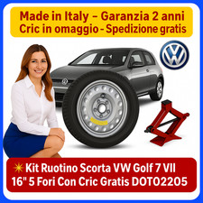 Set Platzsparend Notrad VW Golf 7 VII 16” 5 Löcher Mit Cric DOT2025