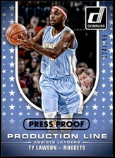 2014-15 Donruss #4 Ty Lawson Production Line Press Proofs Purple #/199 E1