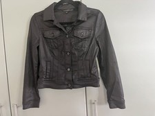 WHBM Women's Black Cropped Jacket Button up w/ Pockets Long Sleeve - Size 6P