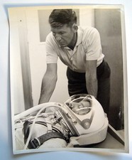 Official NASA photo of Mercury 7 Astronaut Gus Grissom with Wally Schirra