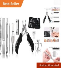 10-Piece Ingrown Toenail Treatment Kit with Surgical Steel Tools for Home Care