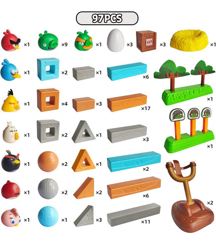 Newly Licensed Angry Birds Toys Playsets Build N’ Launch Construction Brick - Bild 3 von 7