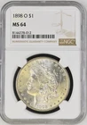 1898-O $1 Morgan Silver Dollar NGC MS64 Nice clean coin!