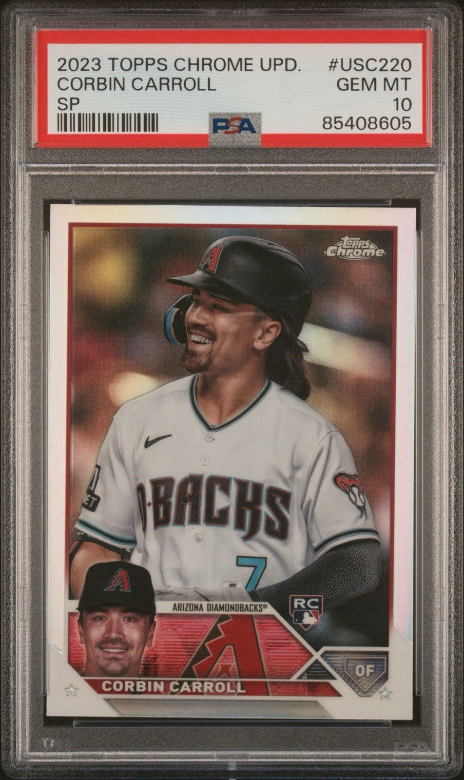 2023 Topps Chrome Update - Image Variation Corbin Carroll #USC220 (RC) PSA 10
