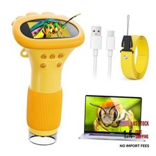 Microscope for Kids, 1000X Handheld Digital Microscope with 2 HD IPS Orange