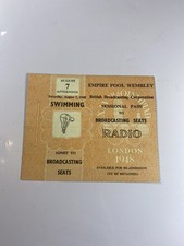 1948 London Olympics BBC Radio Broadcasting Pass Swimming