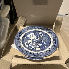 Churchill Blue Willow 2 salad plate New in box