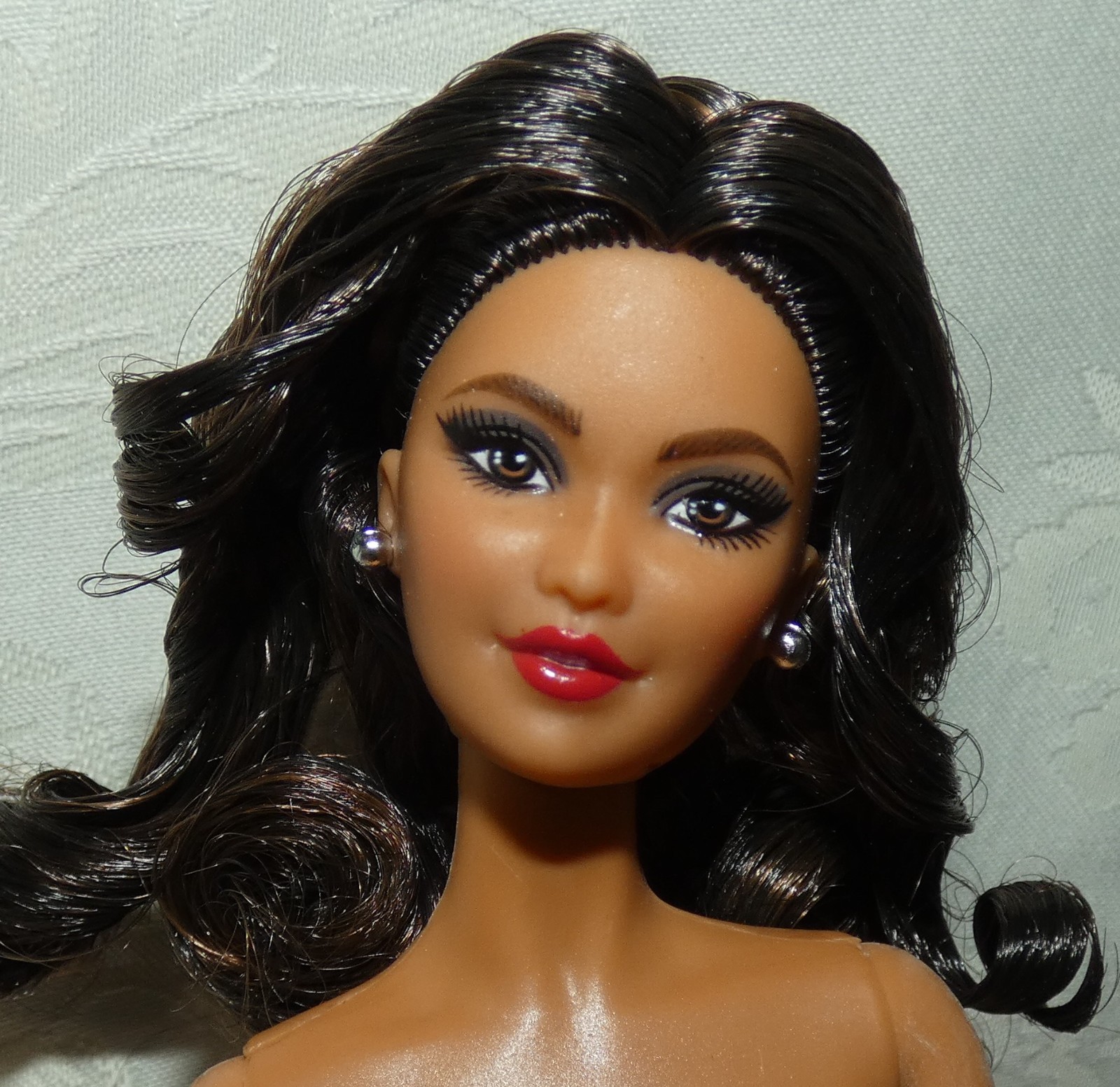 Nude Mattel Barbie Doll Model Muse 2021 Kira Asian Dark Brown Hair For Ooak