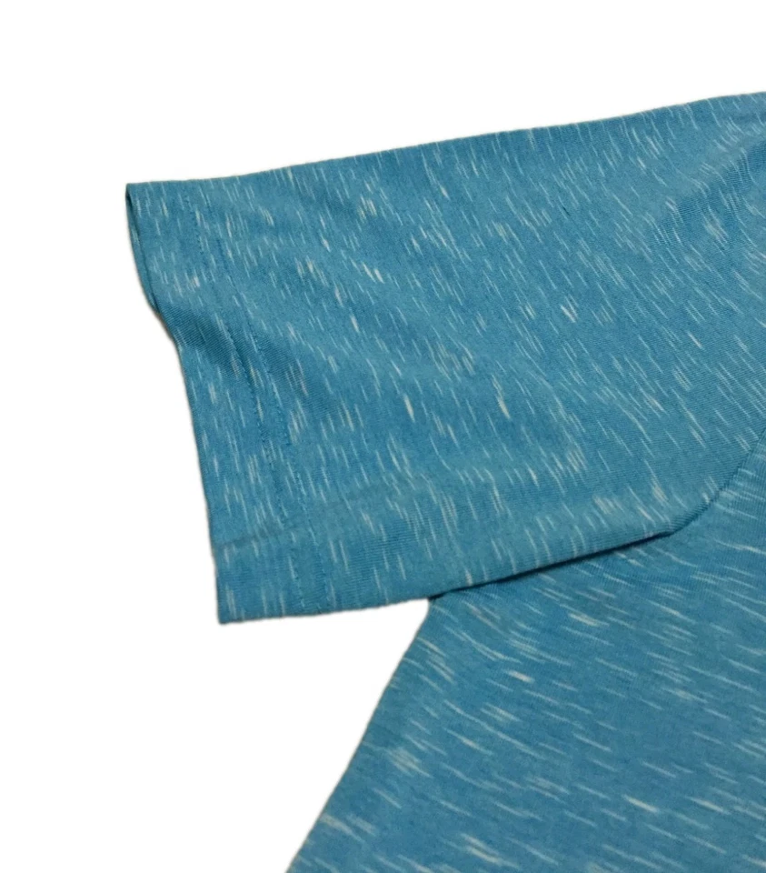 Camisa polo masculina Champion adulta azul média manga curta 1/4 botão - Imagem 3 de 4