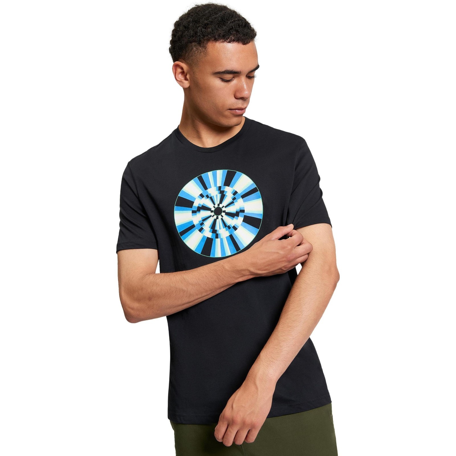Ben Sherman Mens Disk Target Graphic Short Sleeve T-Shirt - Black - M