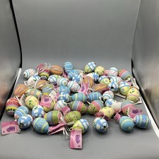  50 Vintage 1990  s 60MM Styrofoam Easter Egg Multi Colored Lot-New With Tags  
