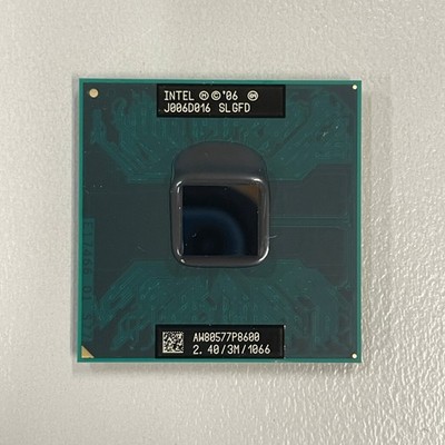 Intel Core 2 Duo P8600 2.4 GHz CPU 1066 MHz 3MB Cache Socket P Processor SLGFD