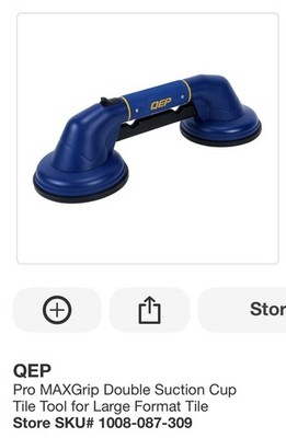 Pro MAXGrip Double Suction Cup Tile Tool for Large Format Tile up to 175 lbs.