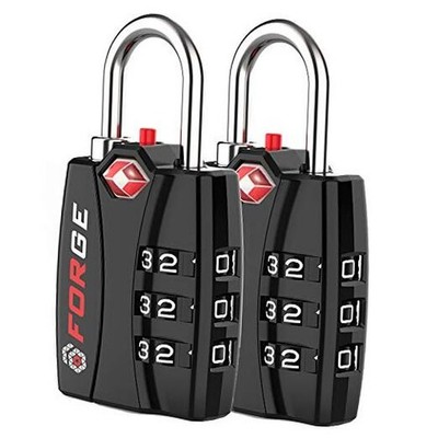  TSA Approved Luggage Locks - Black 2 PK BLACK 2 PK